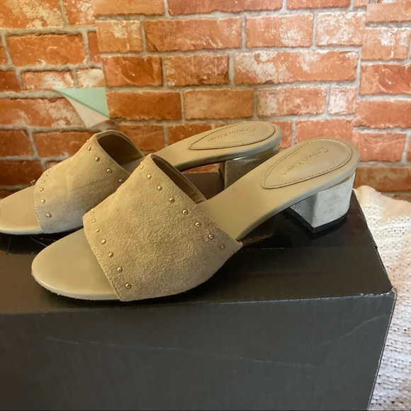 Calvin Klein low block heeled sandals - Picture 2 of 3